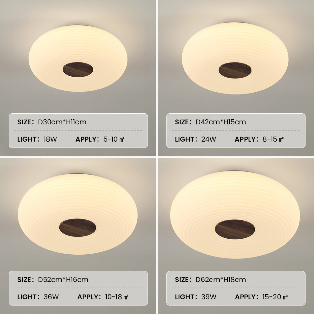 Wabi-Sabi Acrylic LED Ceiling Light – Minimalist Bedroom Fixture
