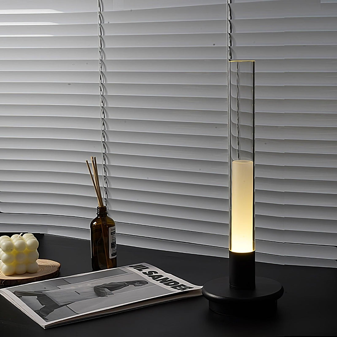 Column Built-in Battery Table Lamp - Indoor Table Lamp Touch Control