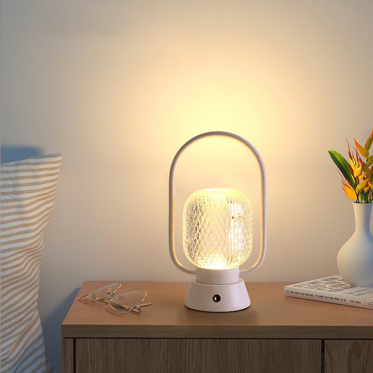 Wiederaufladbare Tischlampe – Tragbares LED-Licht mit Griff für Haus &amp; Garten