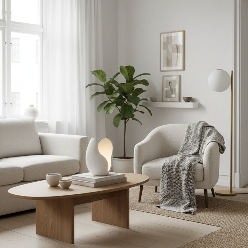 Petalora Soft Petal Table Lamp – Floral Structures Inspiration Resin Lamp for Living Room and Bedroom