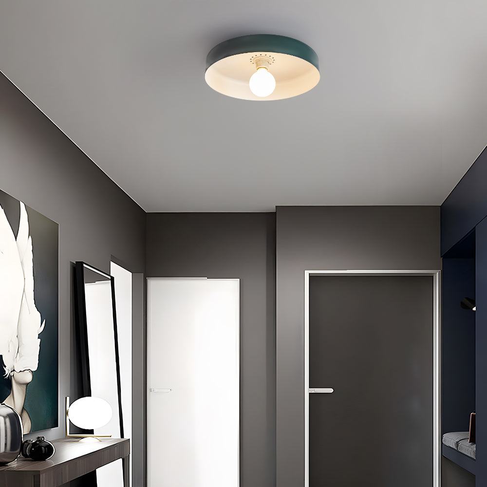 Flush Mount Art Decor Ceiling Light - Iron Round Fixture for Entryway
