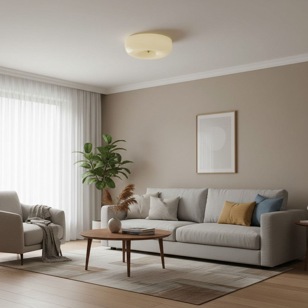 Opalune Art Deco Pudding Ceiling Light with Design – Elegant Lighting for Modern Interiors N06