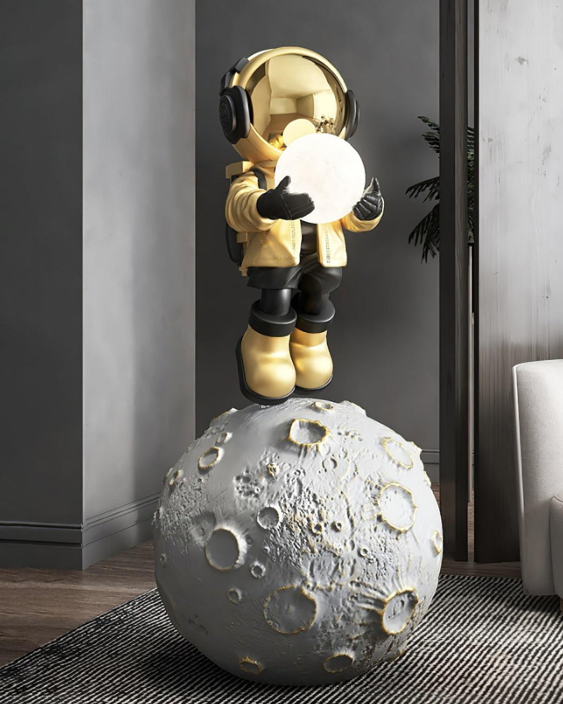 Astronaut Floor Lamp - Built-in Battery LED Light for Living Room Decor