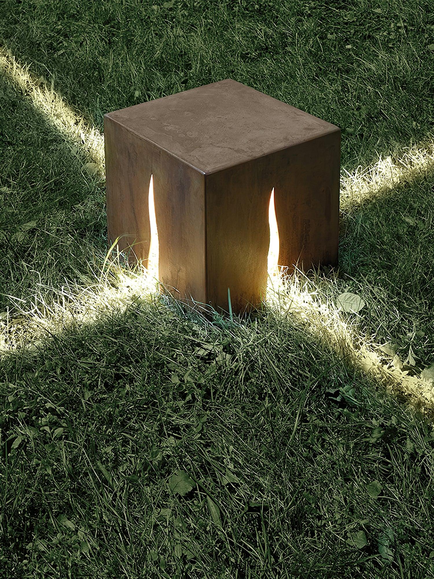 Simple Modern Outdoor Light - Garden Light with Rust-Colored Frame