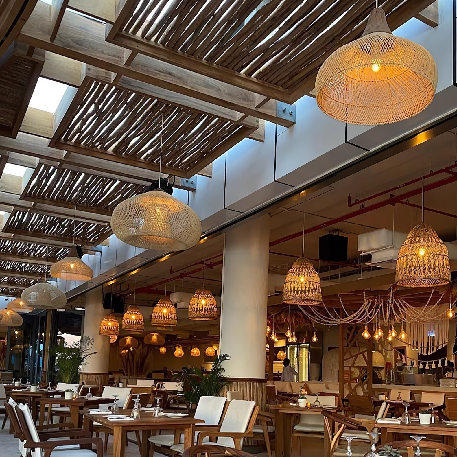 Harp Braided Rattan Pendant Lamp