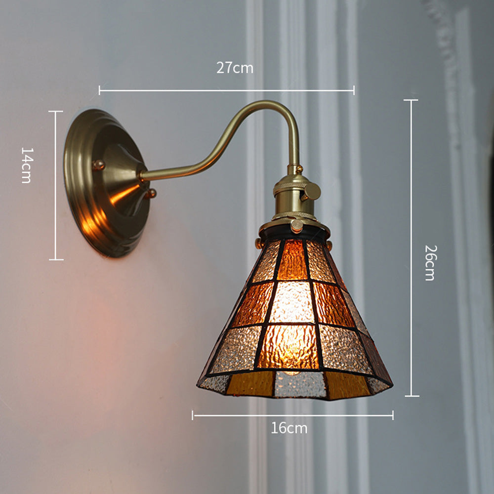 Stained Glass Wall Light - Vintage Petal Sconce For Living Room