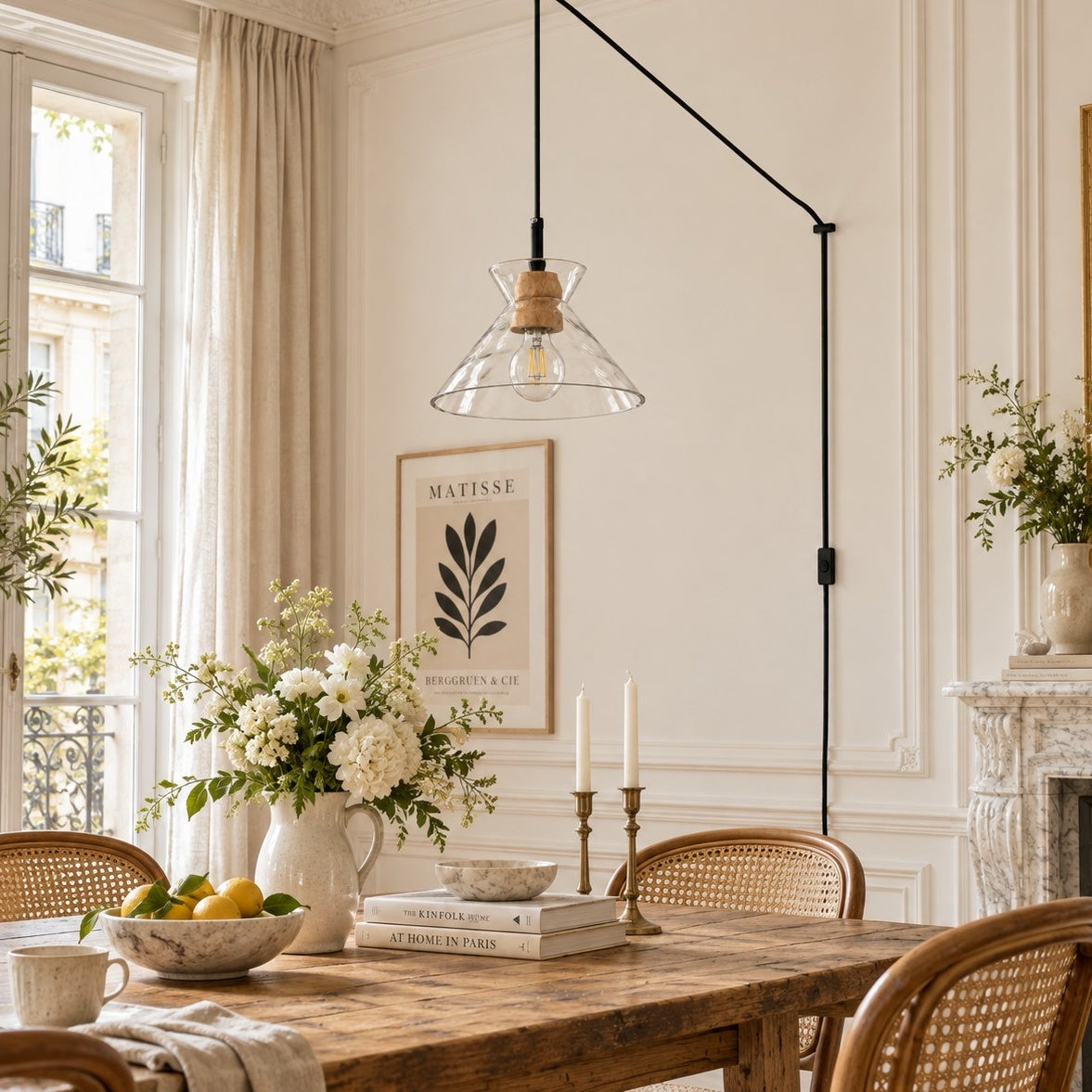 Sculptural Ripple Glass Pendant Lamp