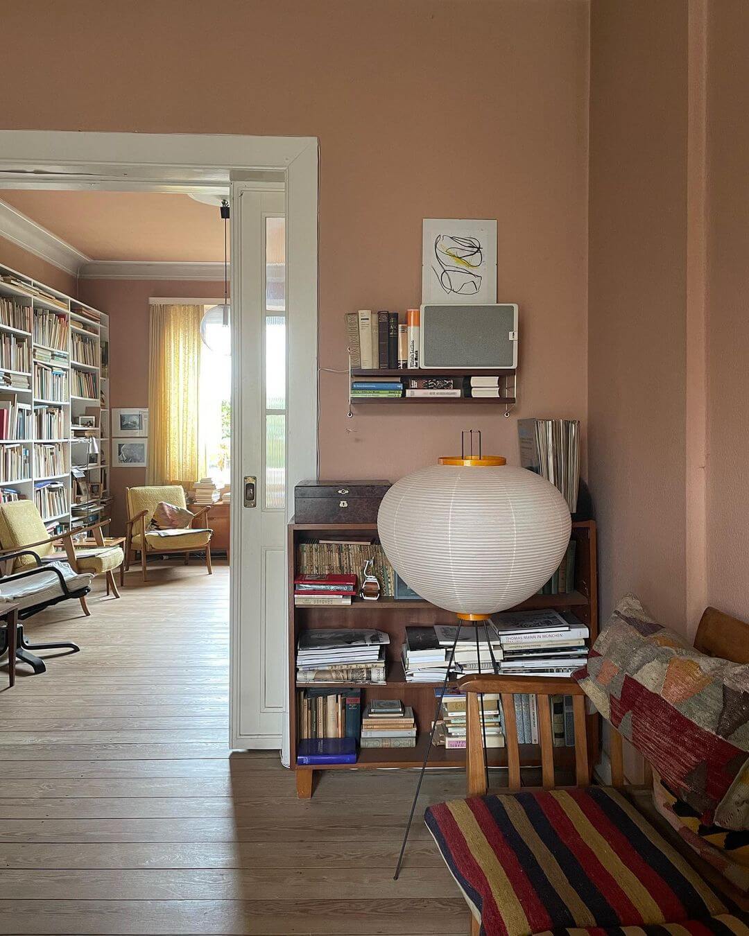 Rice Paper Floor Lamp - Bamboo Frame Soft Light for Living Room