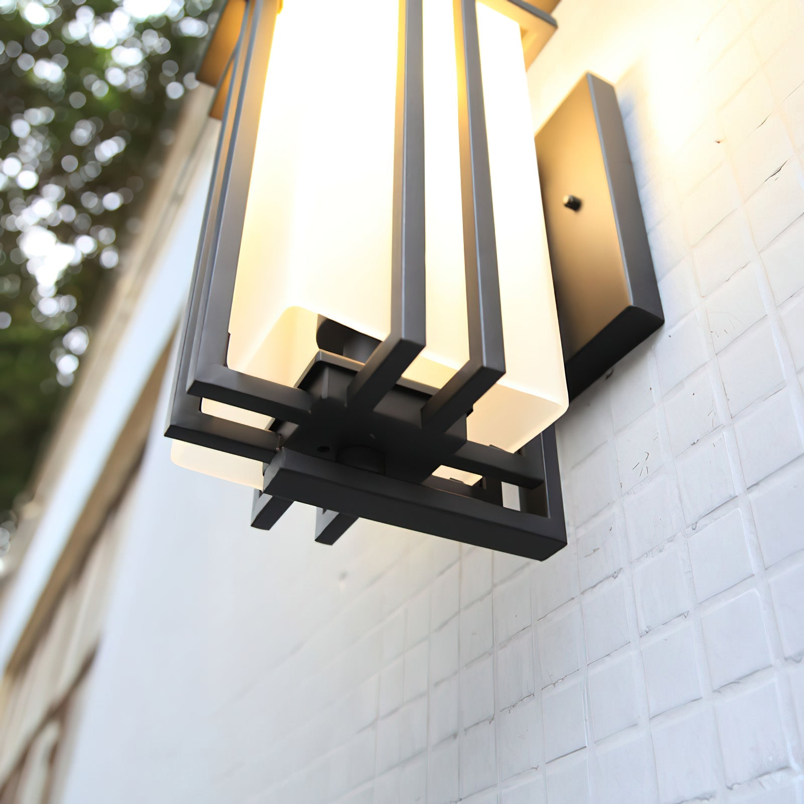 Outdoor Wall Lamp - Retro Iron Sconce for Front & Back Door Lighting