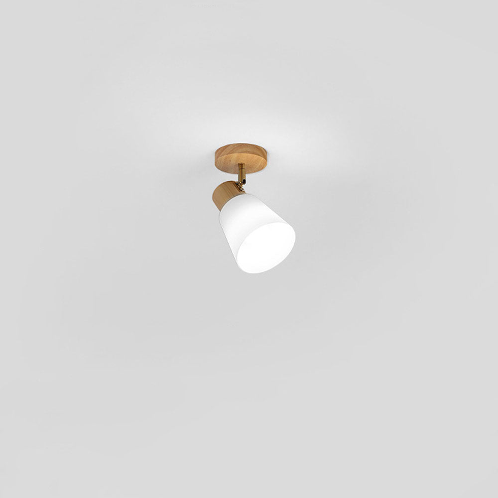 Wood Track Lighting - Modern Rotatable Minimalist Hallway Light
