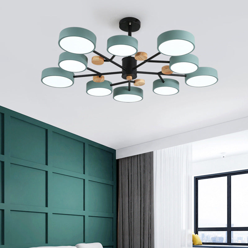 Modern Acrylic Chandelier - Multiple Lamp Heads Lamp for Living Room