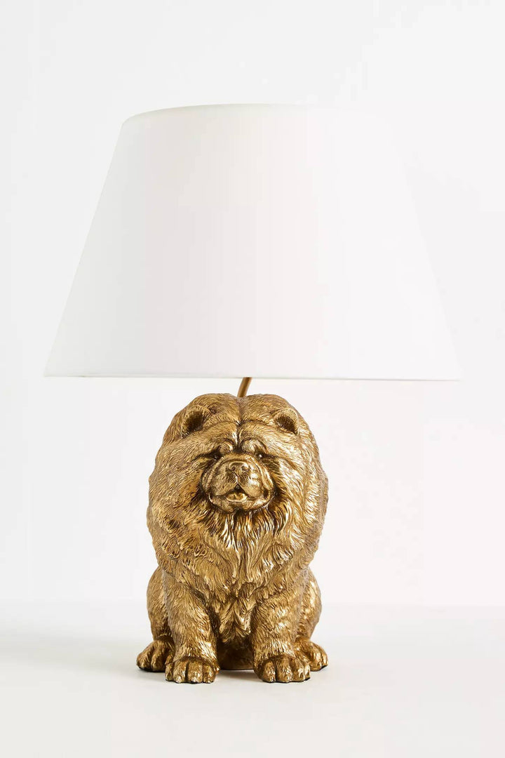 Pawdia Unique Table Lamp - Decorative Fabric Animal Bedside Lamp