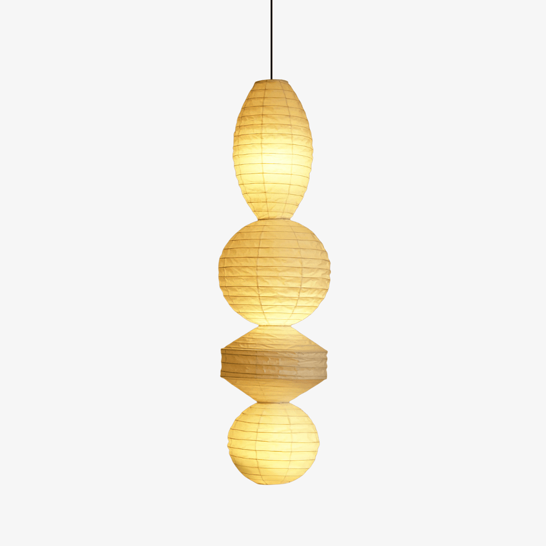 Lantern Series Pendant Lamp - Xuan Paper Layered Lamp for Living Room