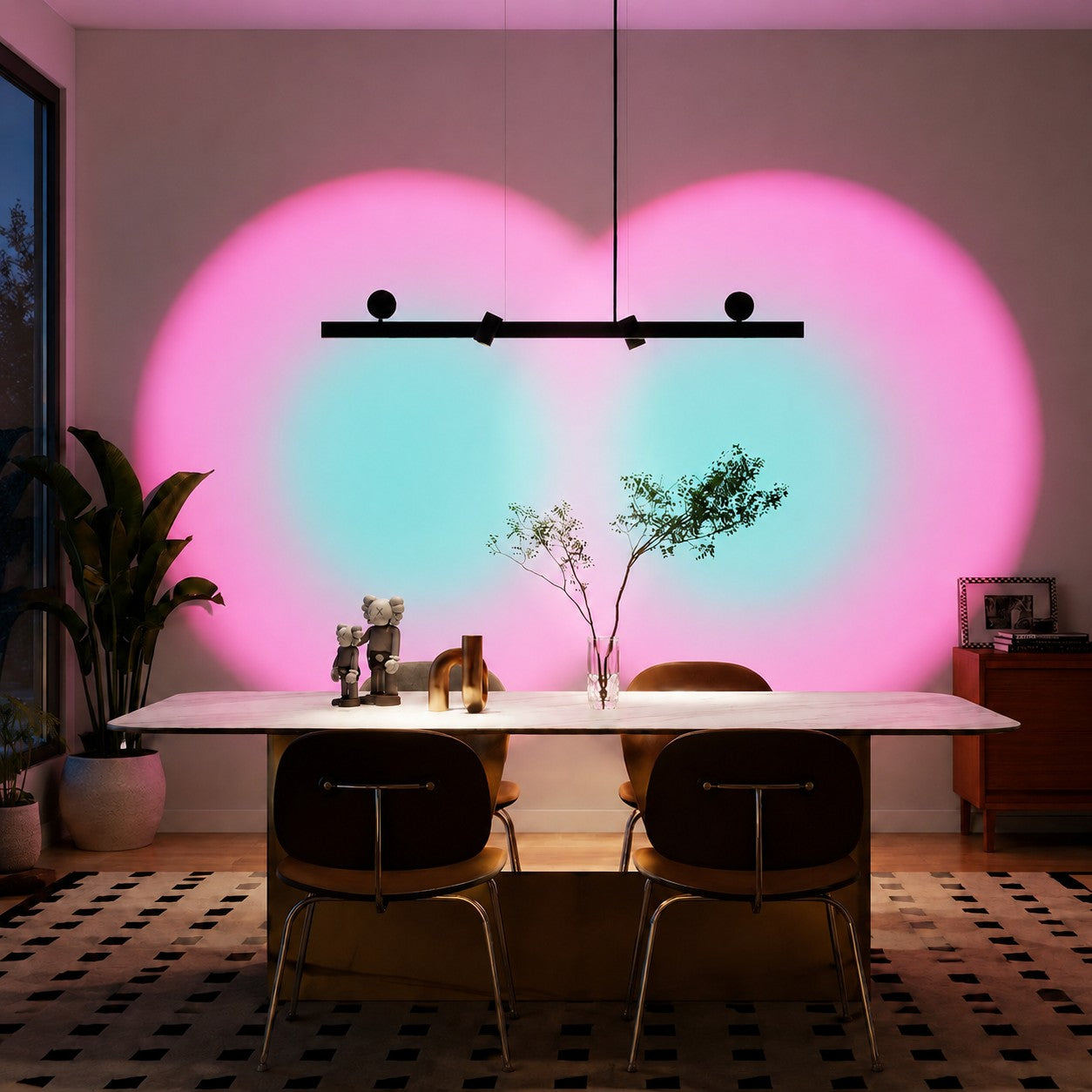 Linear Wall-Wash Dining Pendant Light