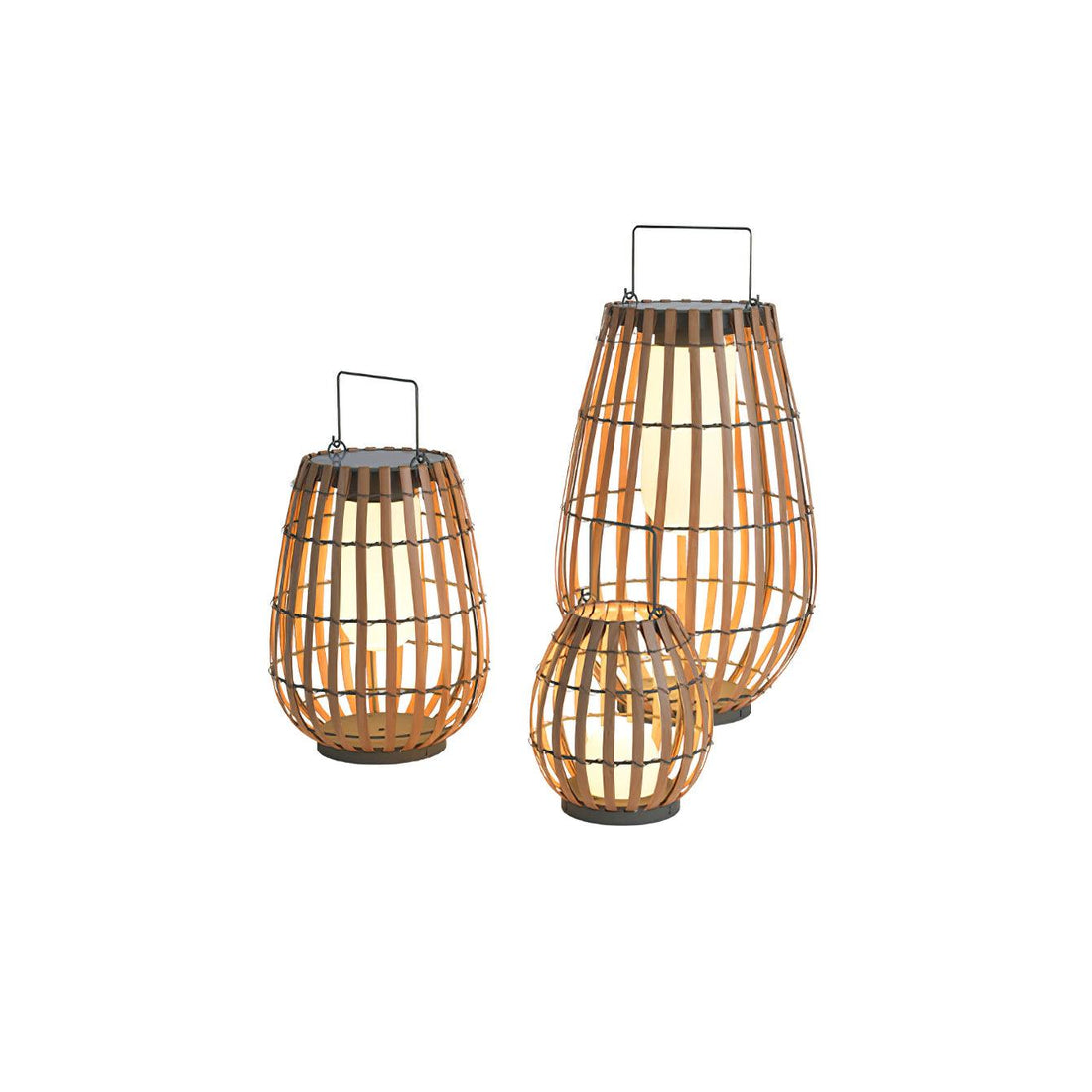 Tropic Braid Outdoor Lamp - Faux-Rattan Metal Waterproof