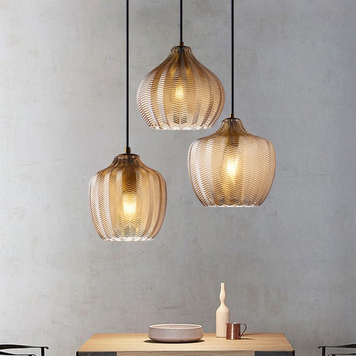 Glass Lampshade Pendant Lamp - Stylish Fixture for Living Room