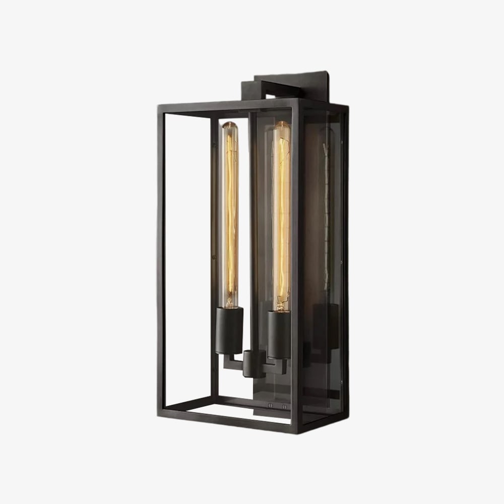 Classic Beckman Vintage Wall Sconce - Steel & Glass Linear Design