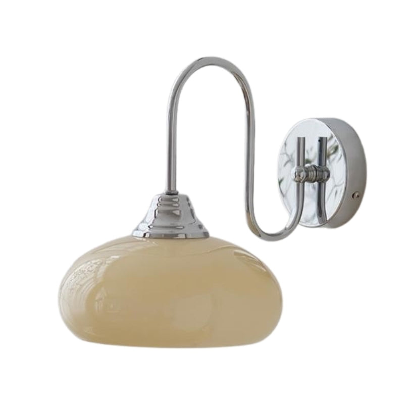 Bauhaus Orb Glas Metall Wandleuchte