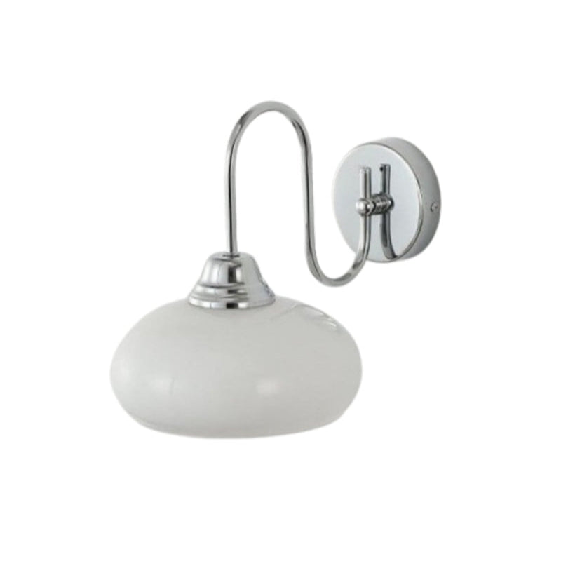 Bauhaus Orb Glas Metall Wandleuchte