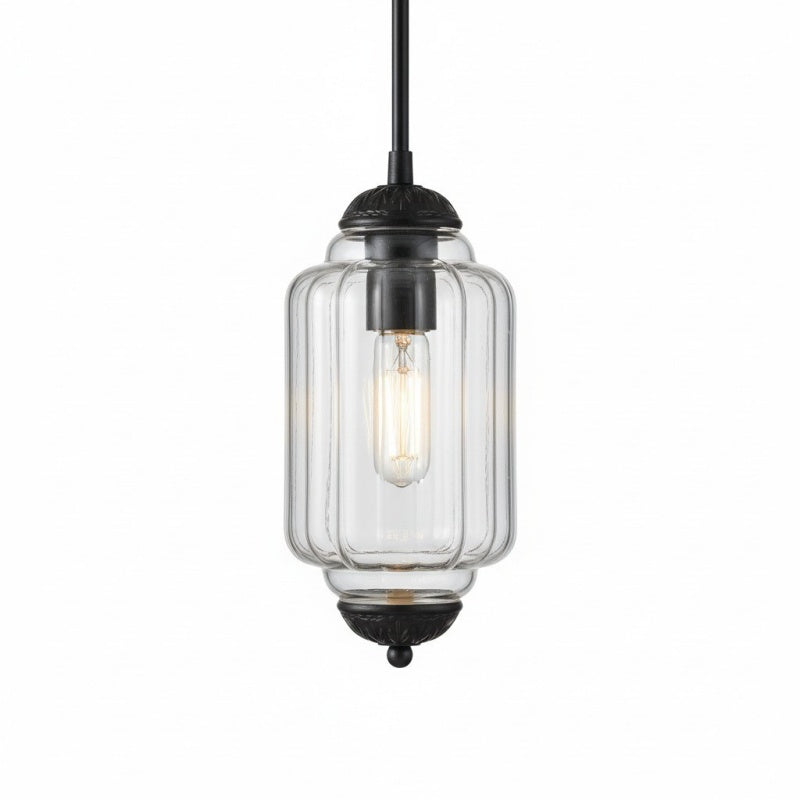 Eloise Vintage Glas-Pendelleuchte – Schlanke Lampenschirmbeleuchtung für die Küche