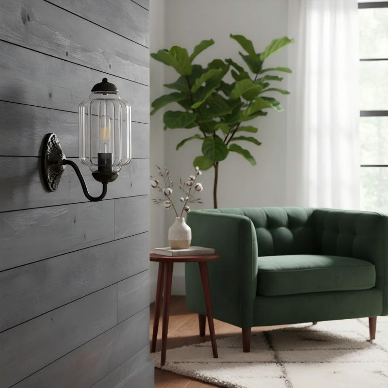 Milk Glass Vintage Eloise Bedside Wall Sconce