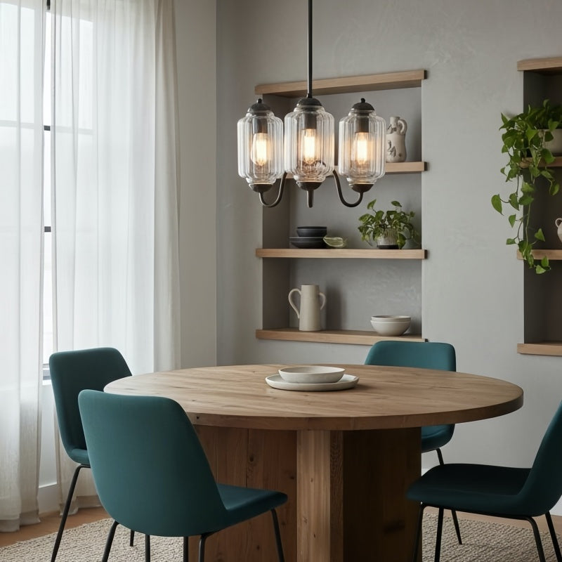 Eloise Vintage Kronleuchter - Milchglas 3-Kopf-Lampe für Schlafzimmer