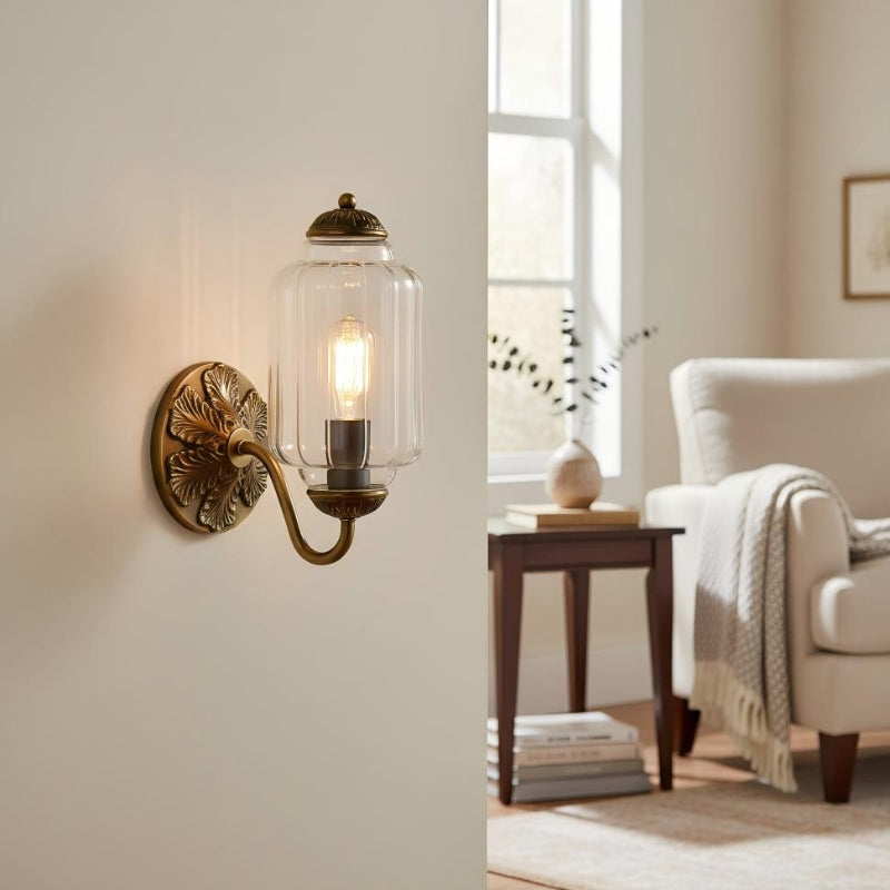 Milk Glass Vintage Eloise Bedside Wall Sconce