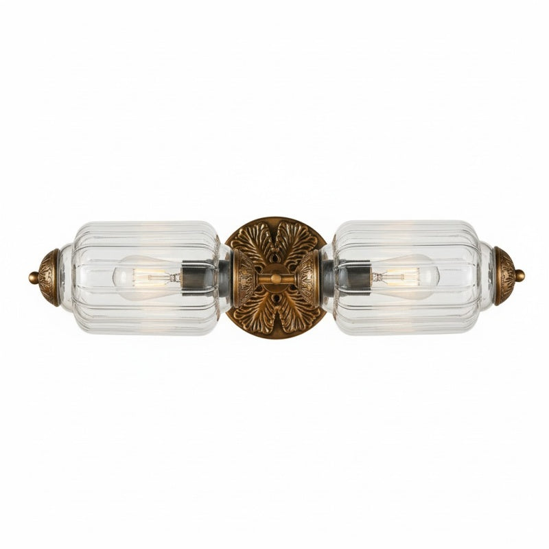 Eloise Laternen-Wandleuchte – Vintage-Glasschirm für Flurbeleuchtung