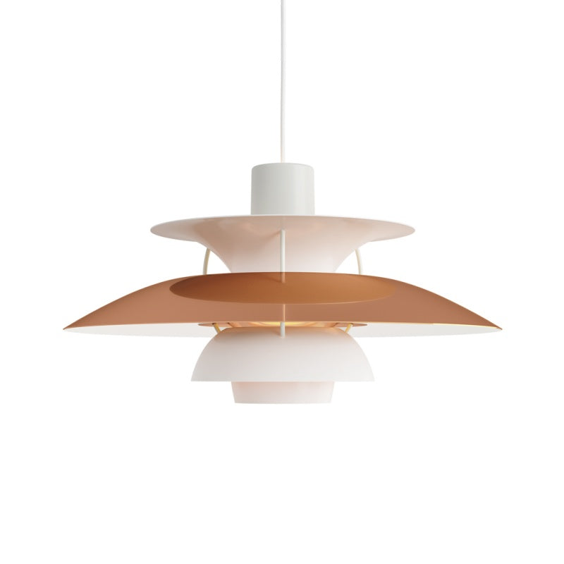 Dänische Pendelleuchte aus Metall – Klassische mehrschichtige Lampenschirmlampe fürs Schlafzimmer