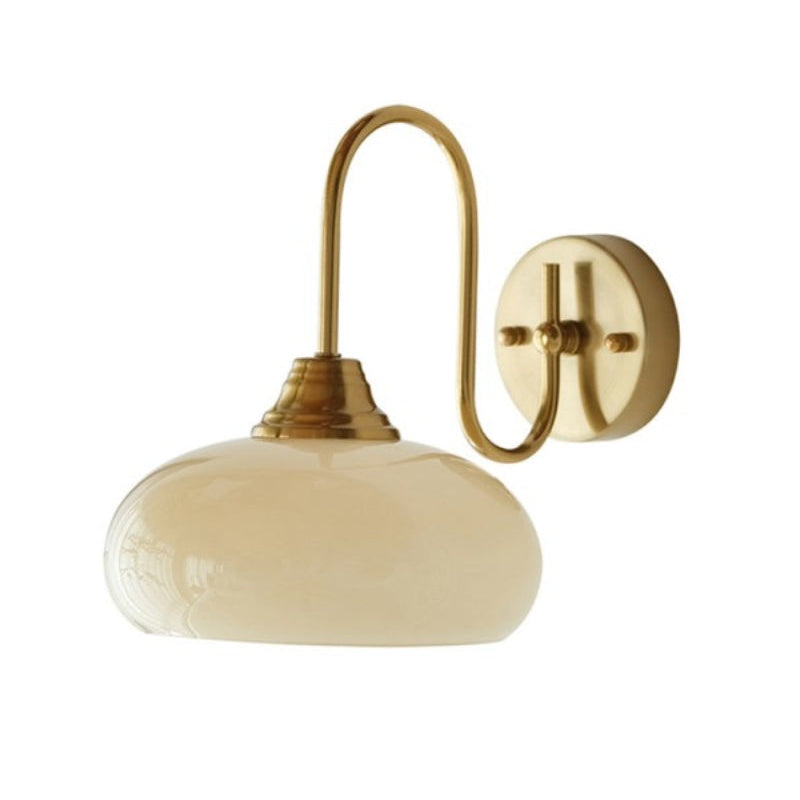 Bauhaus Orb Glas Metall Wandleuchte