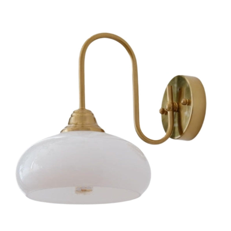 Bauhaus Orb Glas Metall Wandleuchte