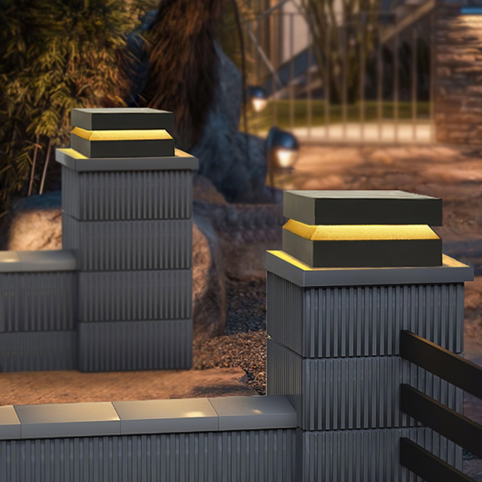 Square Post Outdoor Light - Waterproof Garden Lamp for Pathway