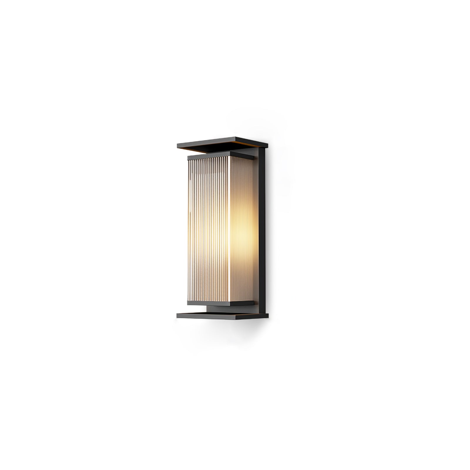 Rectangular Solar Outdoor Wall Lamp - LED Light for Garden