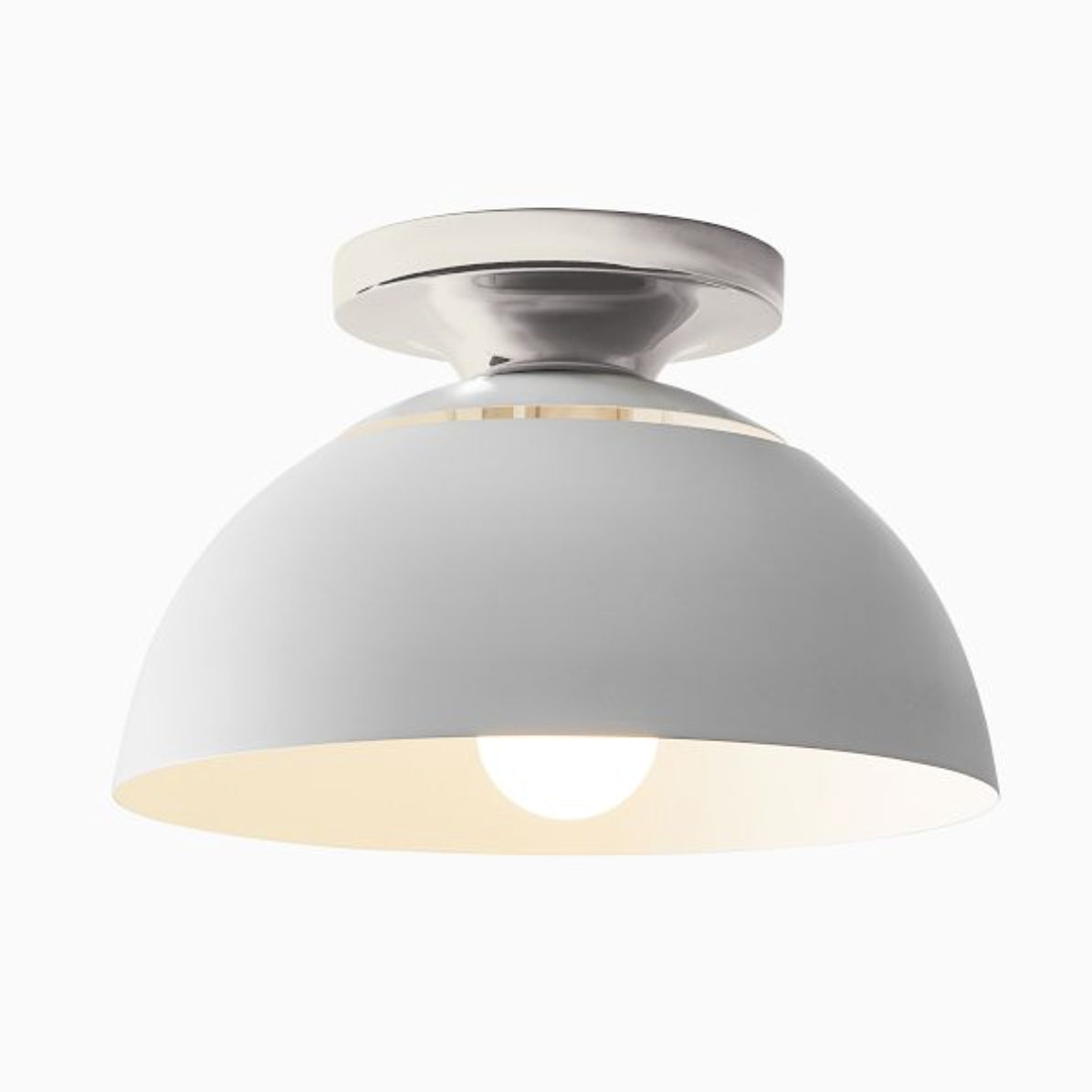 Parvion Metal Bowl Ceiling Lamp - Modern Flush Mount Light for Hallway