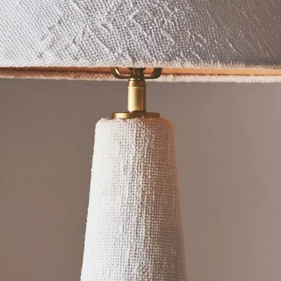 Ceruna Cone Shaded Table Lamp - Elegant Fabric for Living Room and Entryway