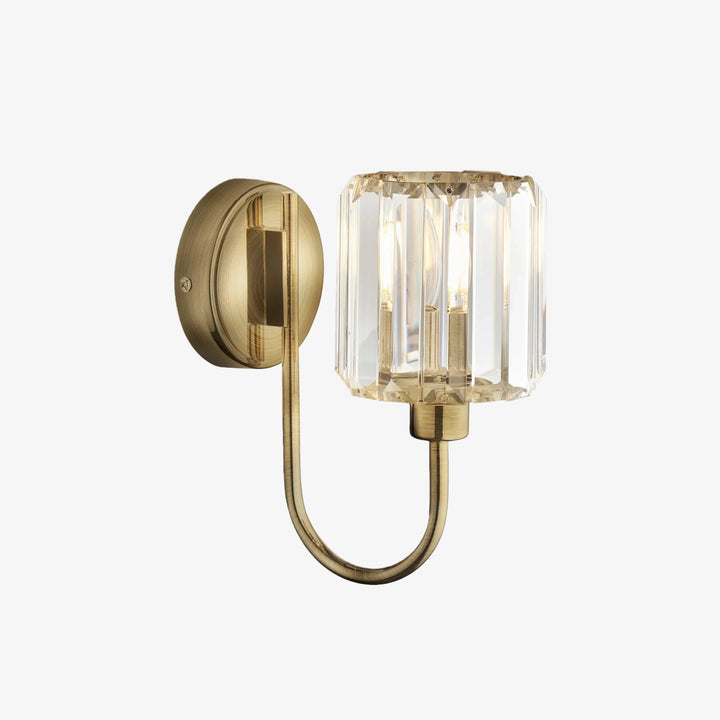 Tracian Wall Mount Sconce with Cut-Glass Shade – Timeless Lighting for Entryways and Living Areas