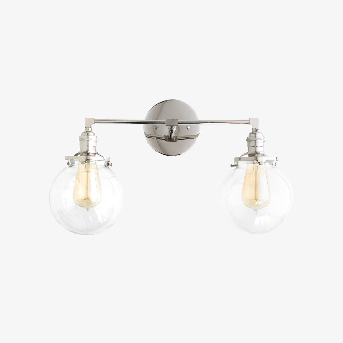 Lumio Globe Glaskugel-Waschtischleuchte – Moderne Badezimmerleuchte mit zwei Lichtern