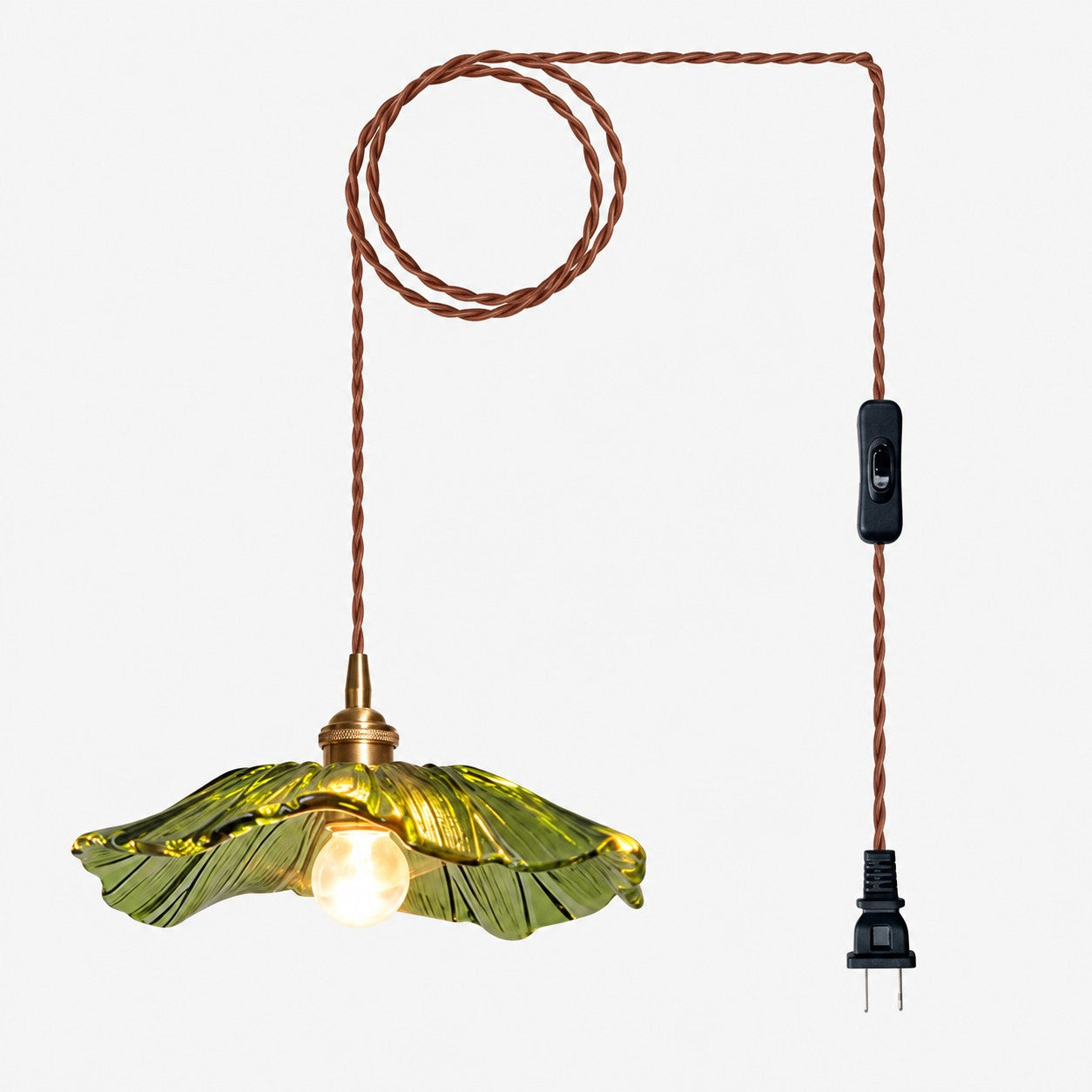 Petal Glass Plug-In Pendant