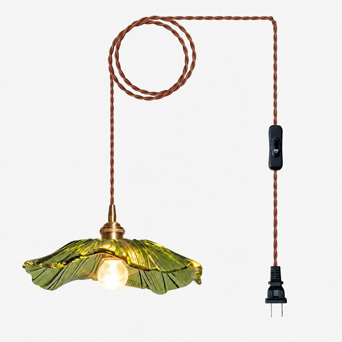 Petal Glass Plug-In Pendant