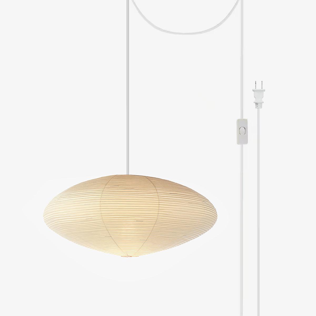 Washi Paper Pendant Lamp - Handcrafted Mulberry Light for Cozy Room
