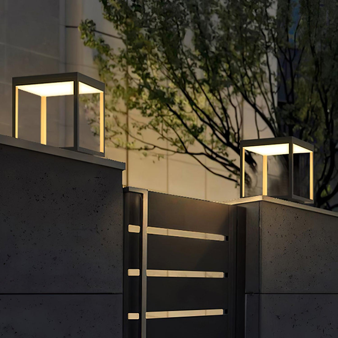 Square Frame Solar Outdoor Light - Garden Light with Durable Metal