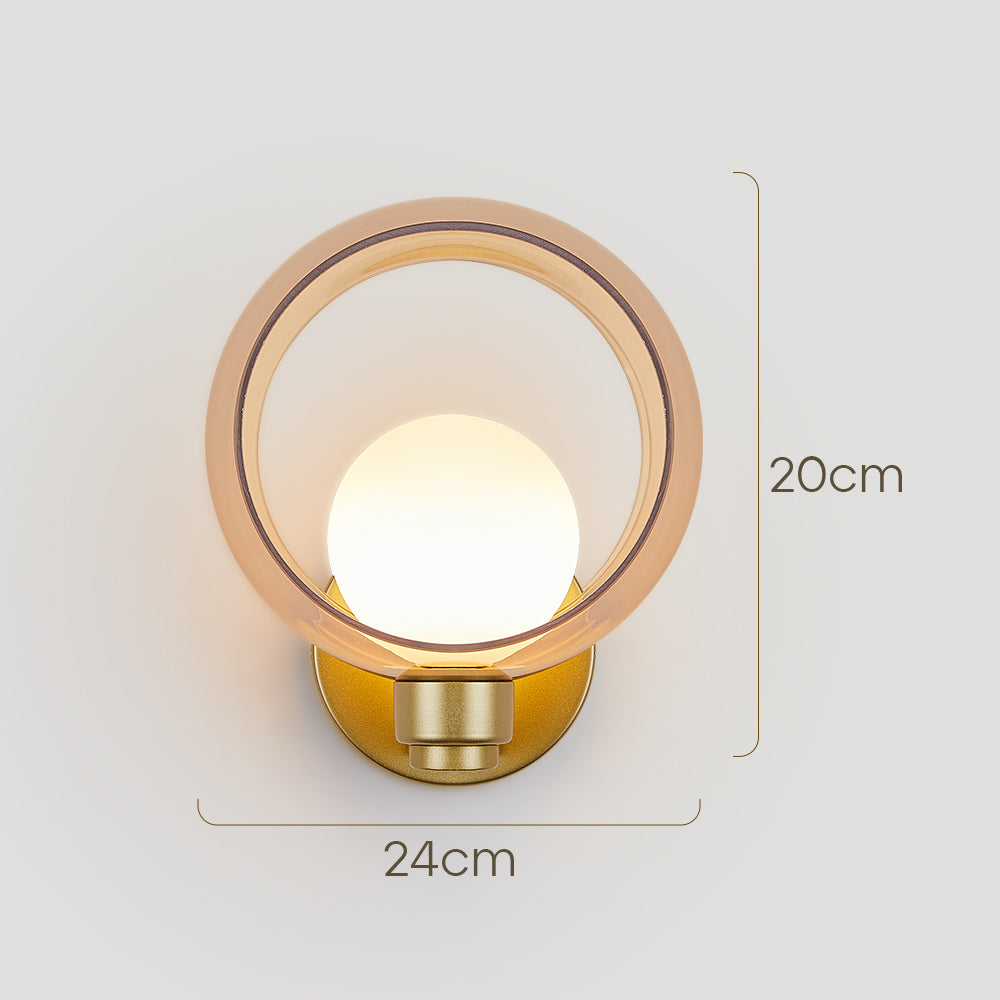 Round Glass Wall Sconce - Modern Living Room Lighting Contemporary