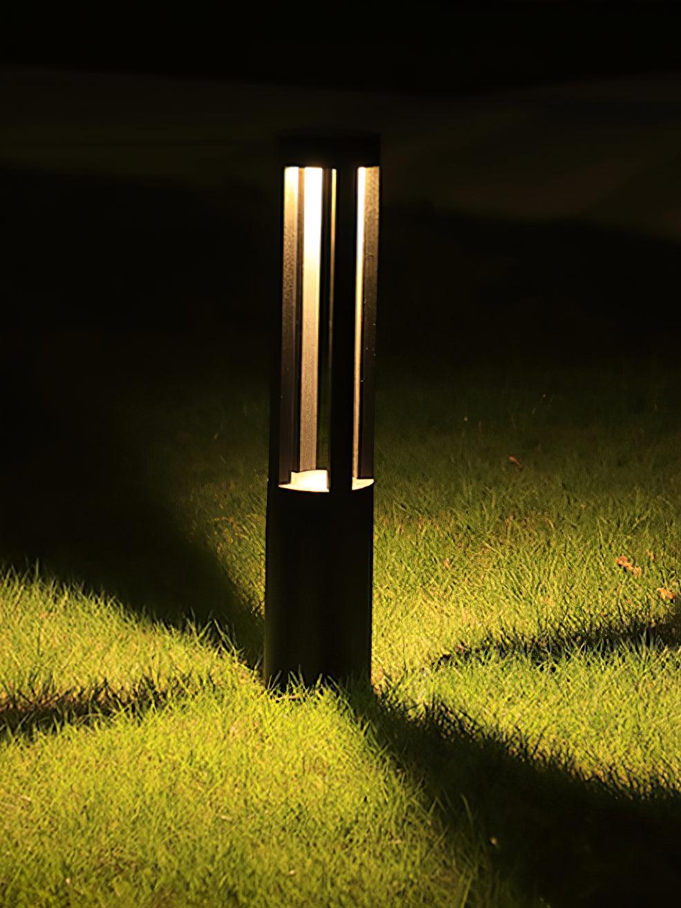 Black Solar Outdoor Post Light - Waterproof Solar Post Lamp