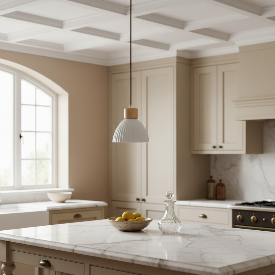 Cerawooda Modern Pendant Light - Clean Circle Silhouette for Living Area