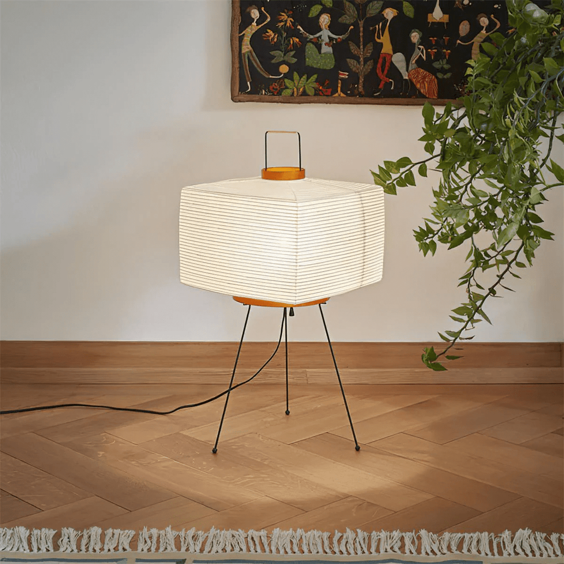 Tischlampe aus Washi-Papier – handgefertigter Schirm für elegantes Ambientelicht