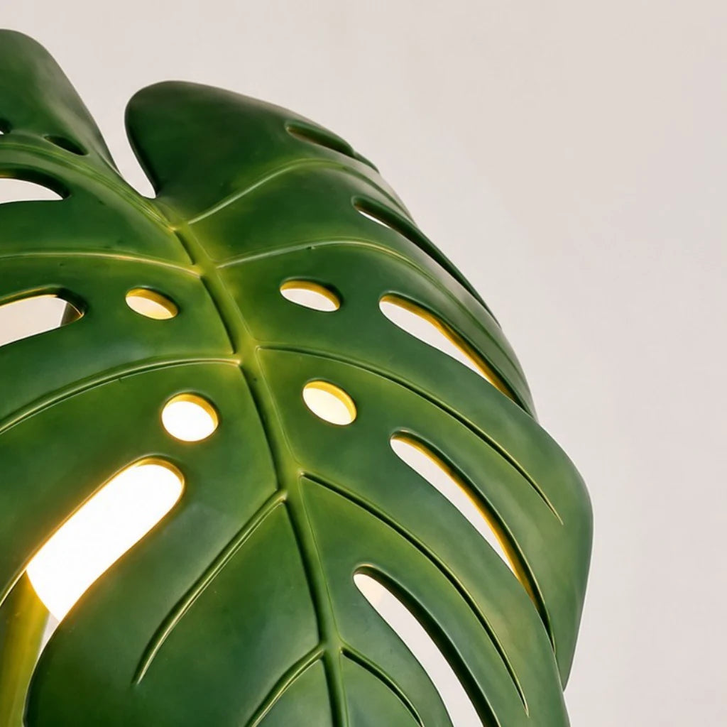 Textured resin leaf surface detail