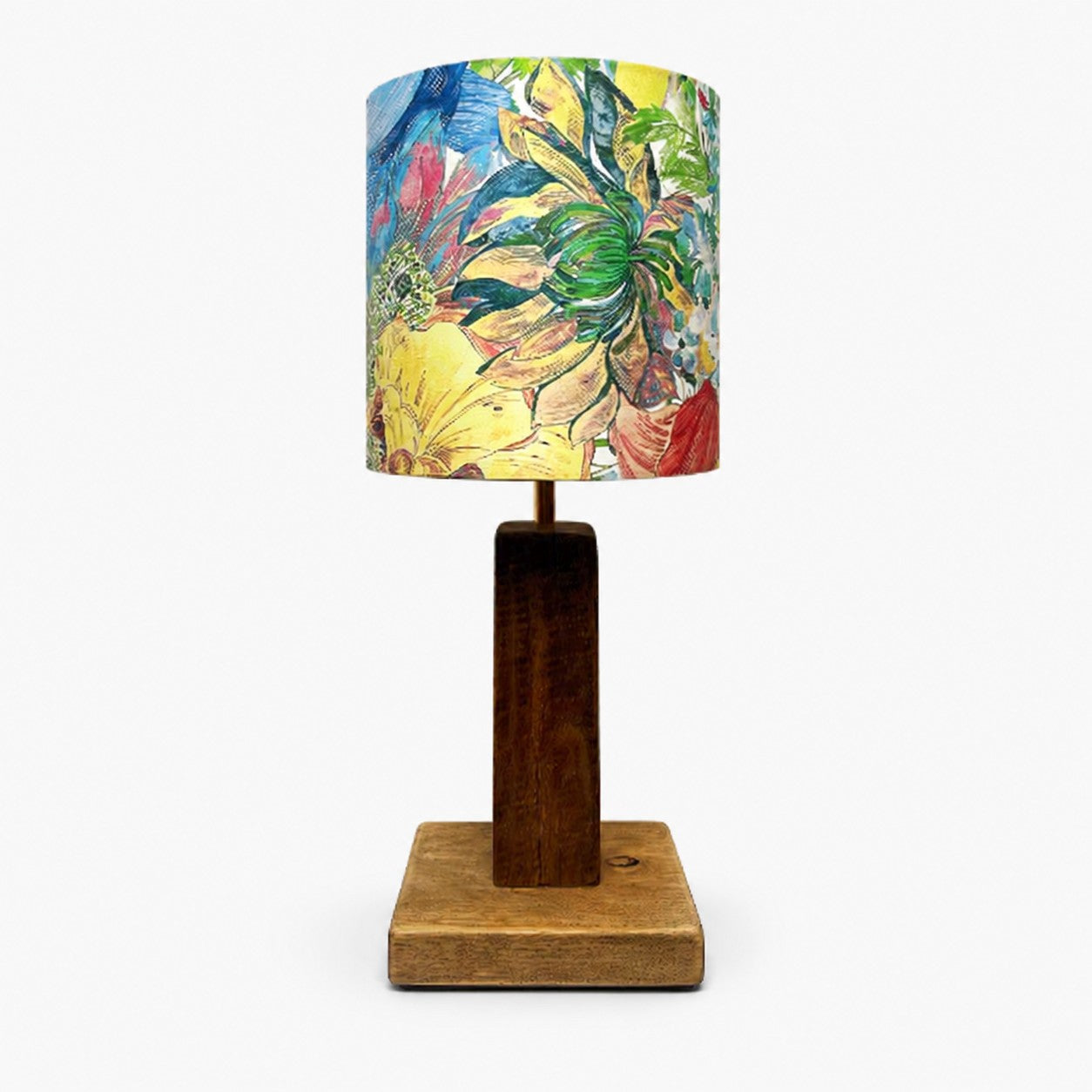 Coastal Botanical fabric table lamp