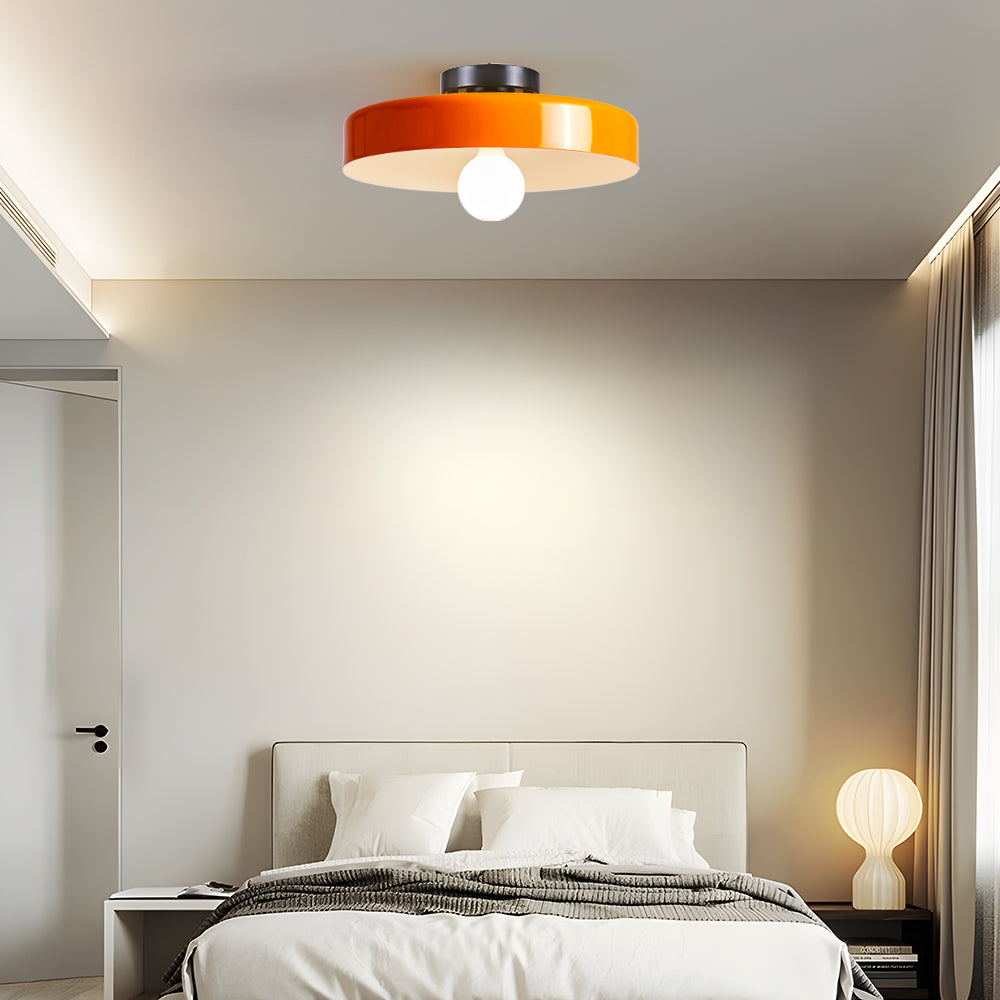 Flush Mount Art Decor Ceiling Light - Iron Round Fixture for Entryway