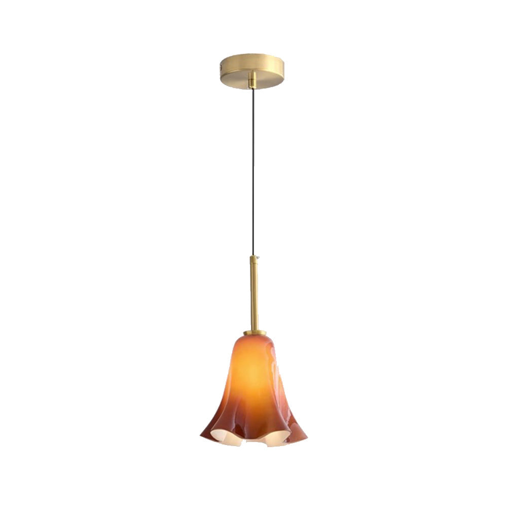 Bauhaus Pendant Light - Retro Glass Flower Design for Bedroom