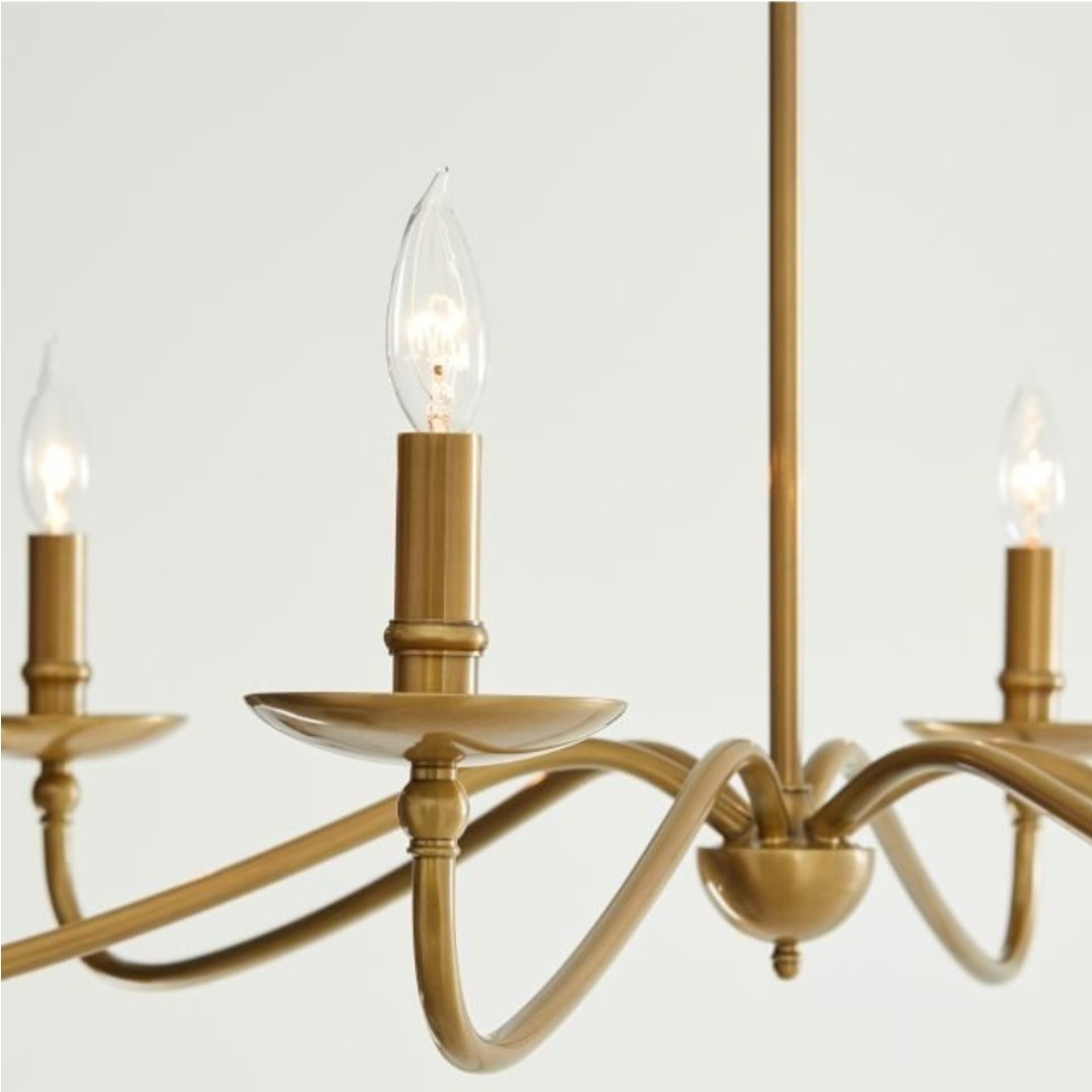 Reticula Open Iron Frame Chandelier - Indoor and Outdoor Hanging Light for Dining Room Living Room Entry